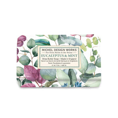 Michel Design Works eucalyptus mint soap bar with refreshing scent and moisturizing lather.