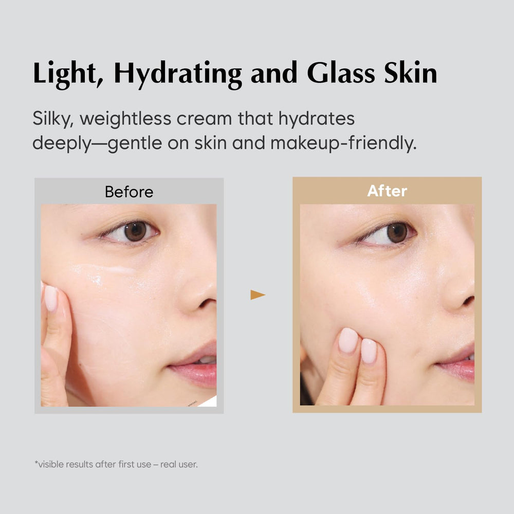 Natural HG boosts moisture balance in MIDHA Rice Cream.
