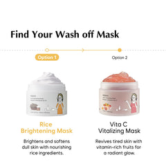 Midha Rice Mask radiant glow after use on skin.