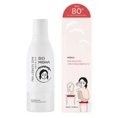 Midha Rice SEBUM Toner shake-action demonstrates dual-layer activation for effective application