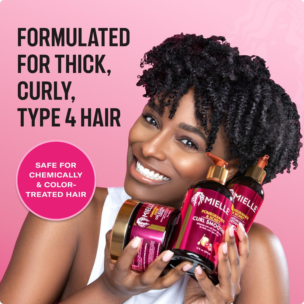 Creamy texture of Mielle conditioner providing slip for detangling