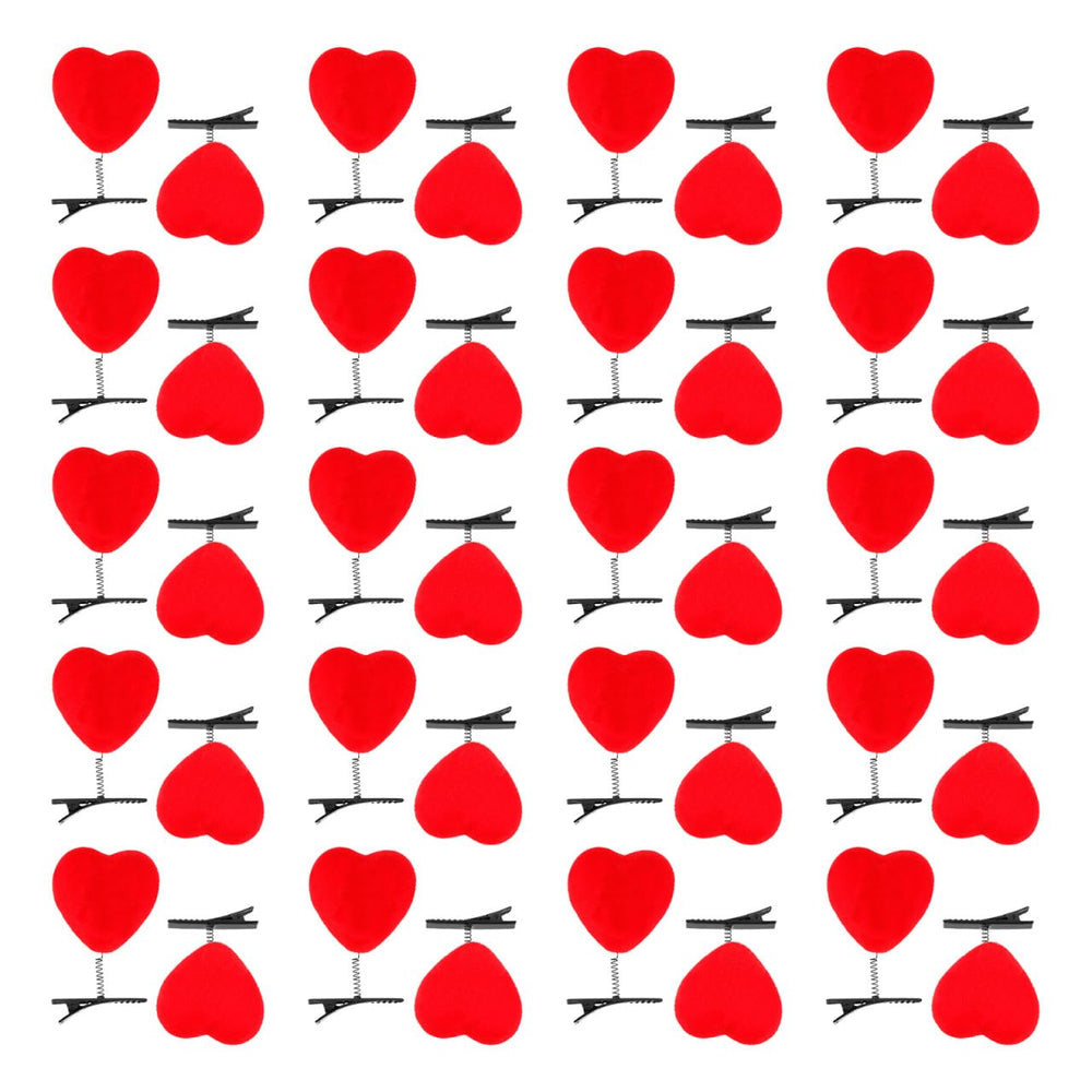 Mikinona red heart barrette adds charm to wedding party looks