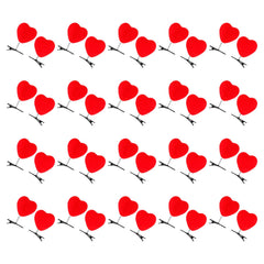 Mikinona red heart clips complement romantic outfits and accessories