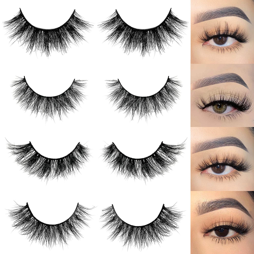 Mikiwi mink lashes natural look 14-18mm for a soft, realistic lash line.