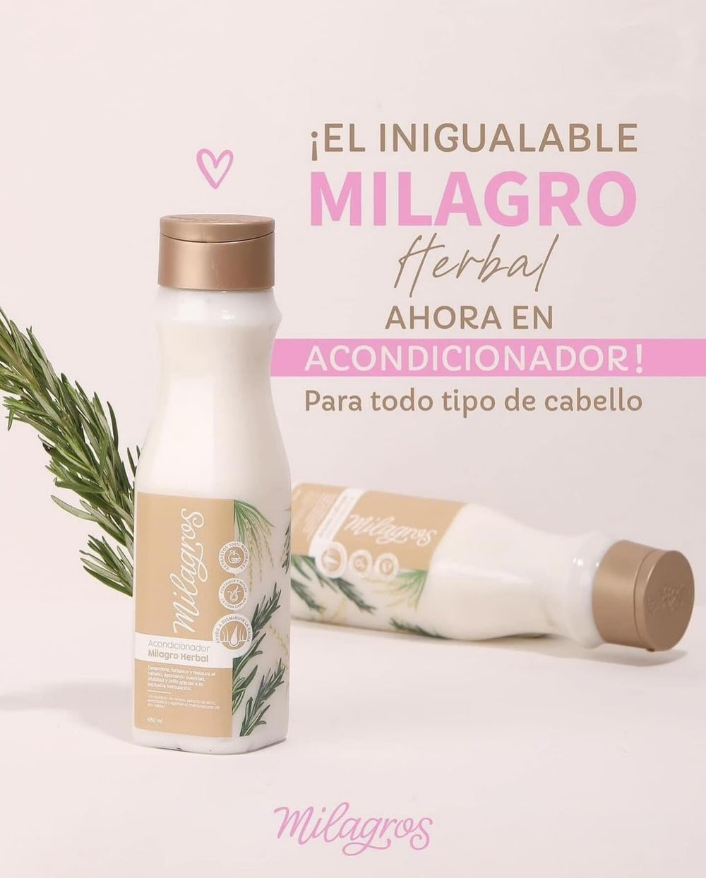 Milagros Herbal Conditioner demonstrates softness and shine for daily styling