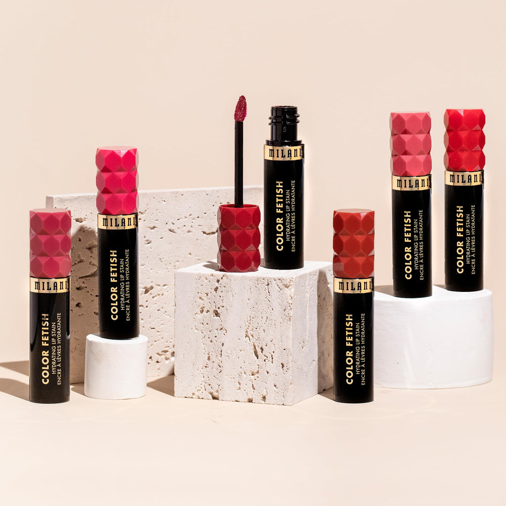 Milani Color Fetish Lip Stain 140 Pink About It hydration drops concept