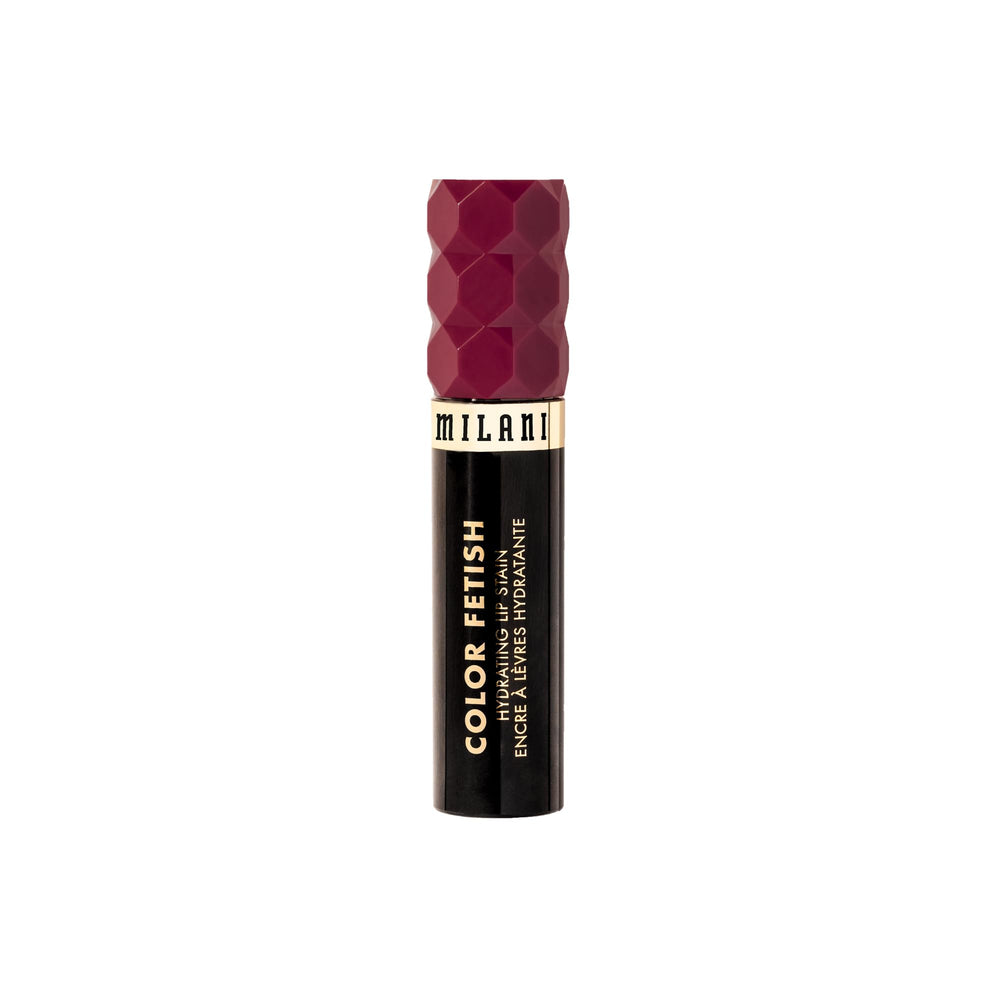 Milani Color Fetish Lip Stain 160 Bitten Berry arm swatch reveals berry shade payoff.