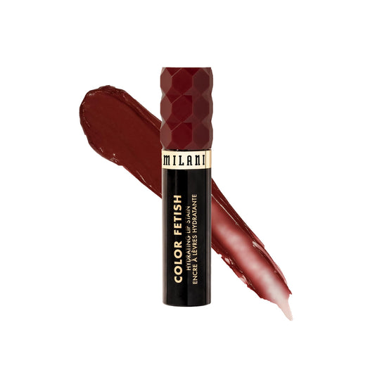 Milani Color Fetish Lip Stain Mahogany Mami close-up with rich long-lasting color.
