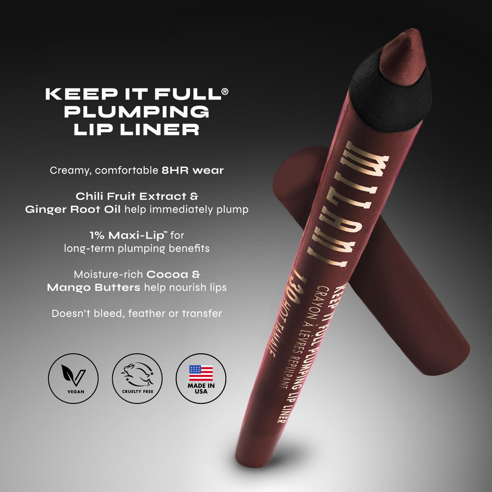 Milani Keep It Full Lip Liner creamy texture for smooth application.
