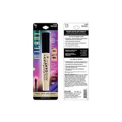 Milani mascara applied to lashes showing length and volume.