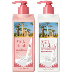 Milk Baobab perfume shampoo set Flora Bouquet front view for daily hair care