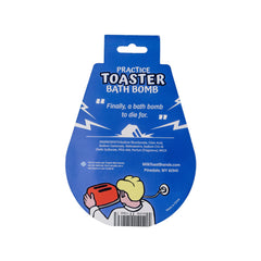 MilkToast Toaster Bath Bomb label art with bold dark humor design.