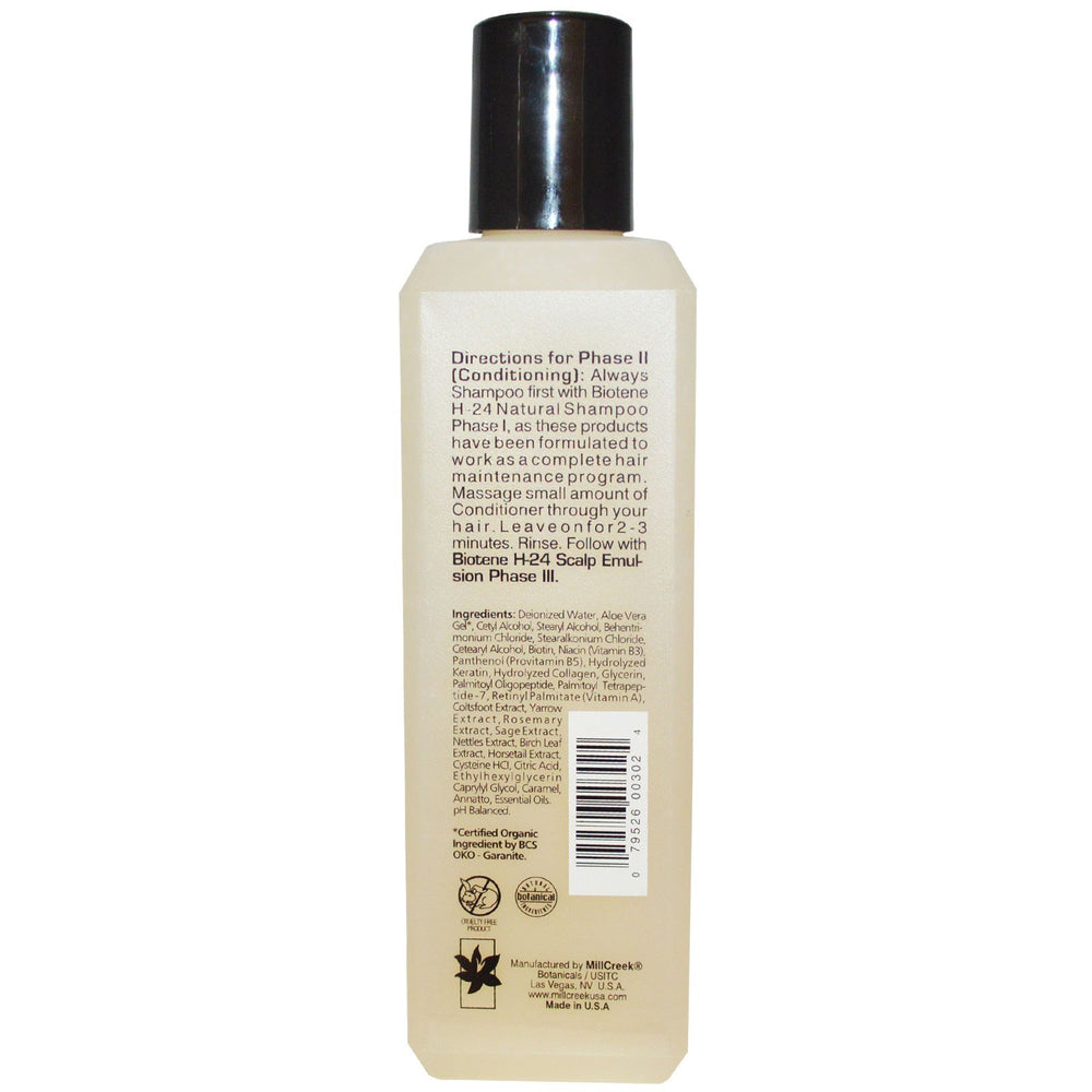 Mill Creek Biotene H-24 hair after use, soft and manageable strands.
