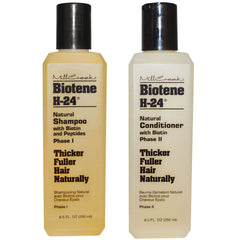 Mill Creek Biotene H-24 shampoo bottle, gentle daily cleansing in action.