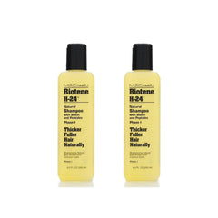 Mill Creek Biotene H-24 Shampoo two-pack front view for thicker, fuller hair.