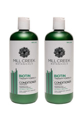 Mill Creek Biotin Conditioner bottle for nourished, smooth, and manageable hair daily.
