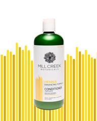 Mill Creek Henna Shampoo foamy lather close-up with rich cleansing feel.