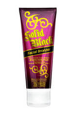 Millennium Tanning Solid Black Facial Bronzer applied to the face for a natural, even glow