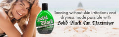 Gluten-free, paraben-free, and nut-free claim on Solid Black packaging.