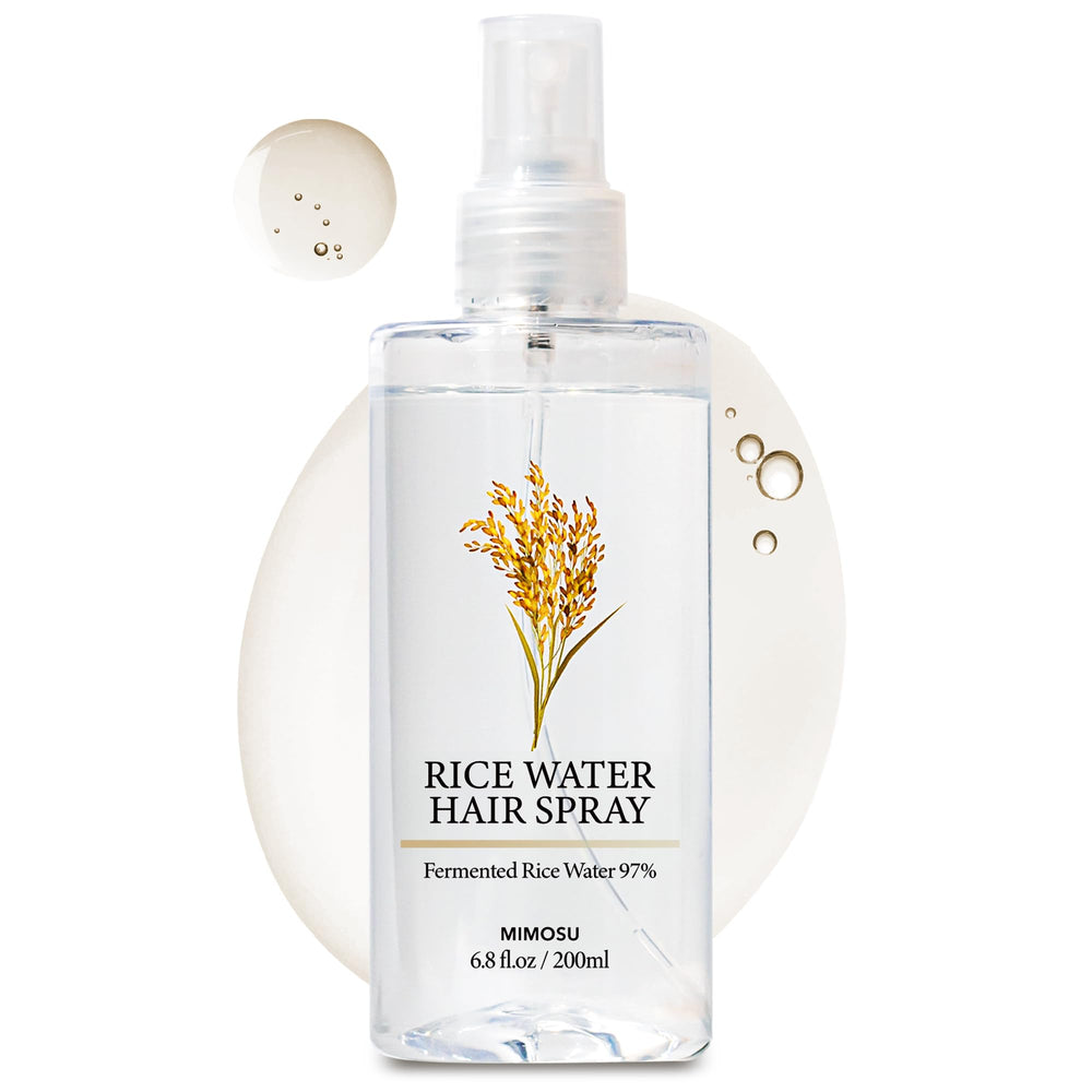 Mimosu rice water spray bottle showing easy, mess-free daily hair care.