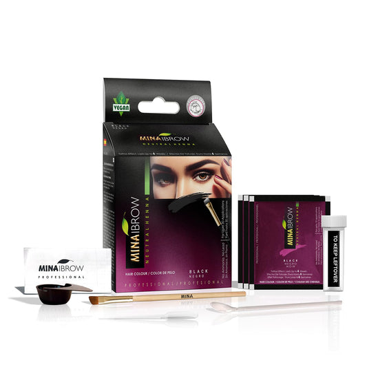 MinaiBrow Mina ibrow color powder using cassia leaf powder for natural gray coverage