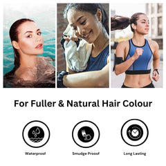 MinaiBrow gray hair cover result showing natural shade