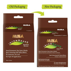 MinaiBrow packaging highlights plant-based, ammonia-free formula