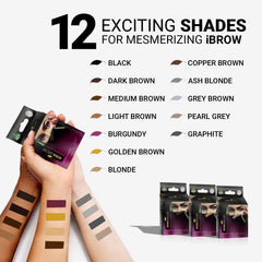 MinaiBrow copper brown shade swatches