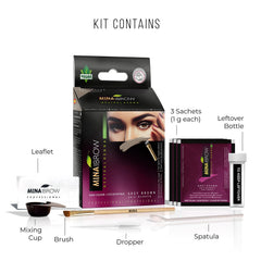MinaiBrow natural spot coloring kit for precise, mess-free results.