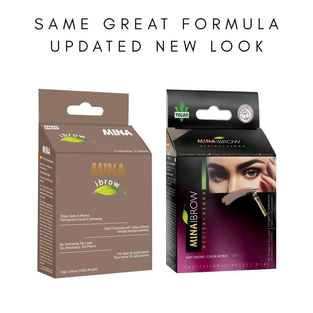 MinaiBrow packaging with instructions for easy at-home use