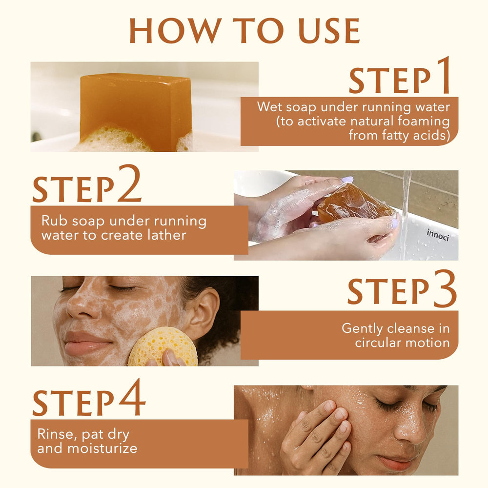 Mine soap applied to bikini area demonstrating gentle targeted cleansing