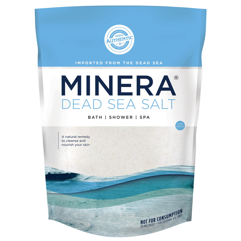 Minera fine-grain Dead Sea salt for a spa-like bath leaving skin refreshed