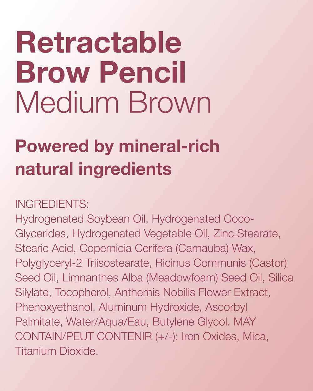 Mineral Fusion brow pencil in daily wear for defined brows.