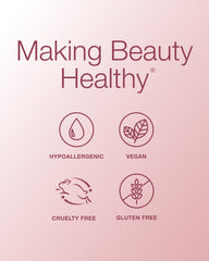 Mineral Fusion packaging shot communicates gluten-free and cruelty-free formula.
