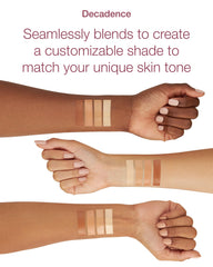 Mineral Fusion concealer palette shade range displayed on skin for accurate matching.