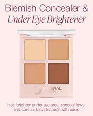 Mineral Fusion Decadence under-eye brightening swatch demonstrates radiant concealment.