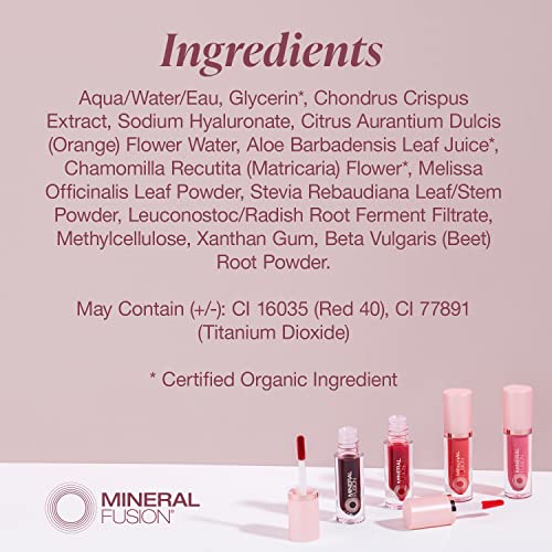 Mineral Fusion Lip Stain Tavel compact-style packaging supports on-the-go touch-ups