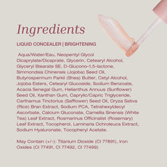Mineral Fusion Liquid Concealer Brightening skin swatch demonstrates even tone coverage