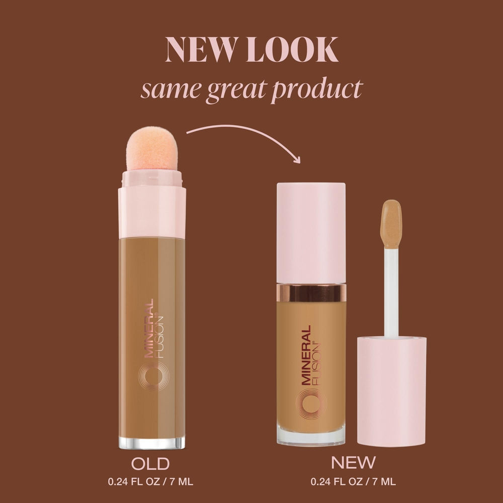 Mineral Fusion concealer applicator demonstrating precise under eye use