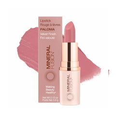 Mineral Fusion Paloma lipstick swatch showing vivid color and smooth, long-lasting feel.