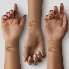 Mineral Fusion pressed powder foundation Deep 2 swatches reveal natural match