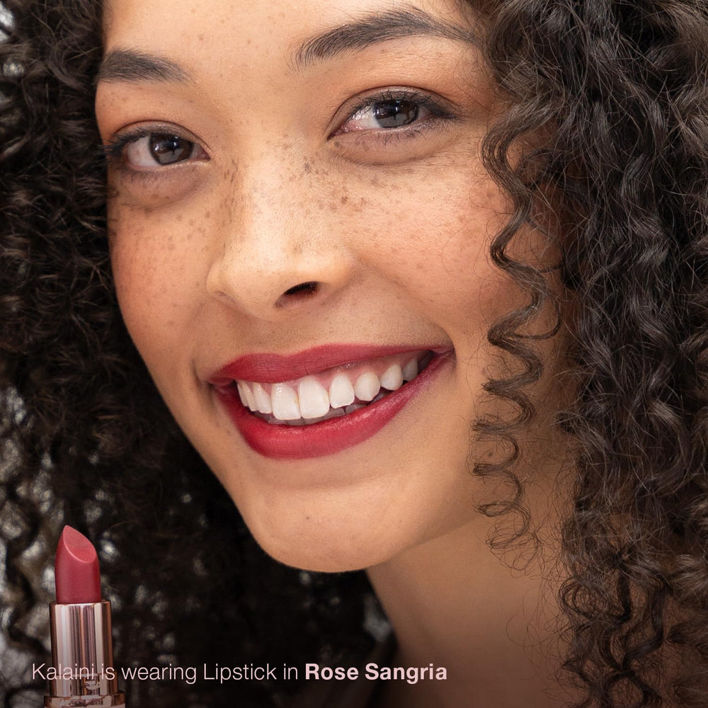 Creamy glide highlighted by avocado oil and cocoa butter in Rose Sangria.