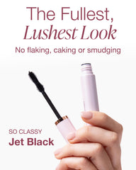 Mineral Fusion So Classy Volume Mascara wand application demonstrates easy layering and curl