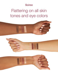 Mineral Fusion Soiree swatches chocolate to define the crease
