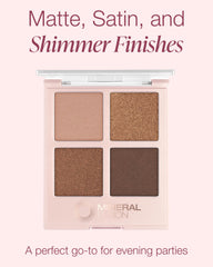 Mineral Fusion Soiree swatches gold for a shimmering eye accent
