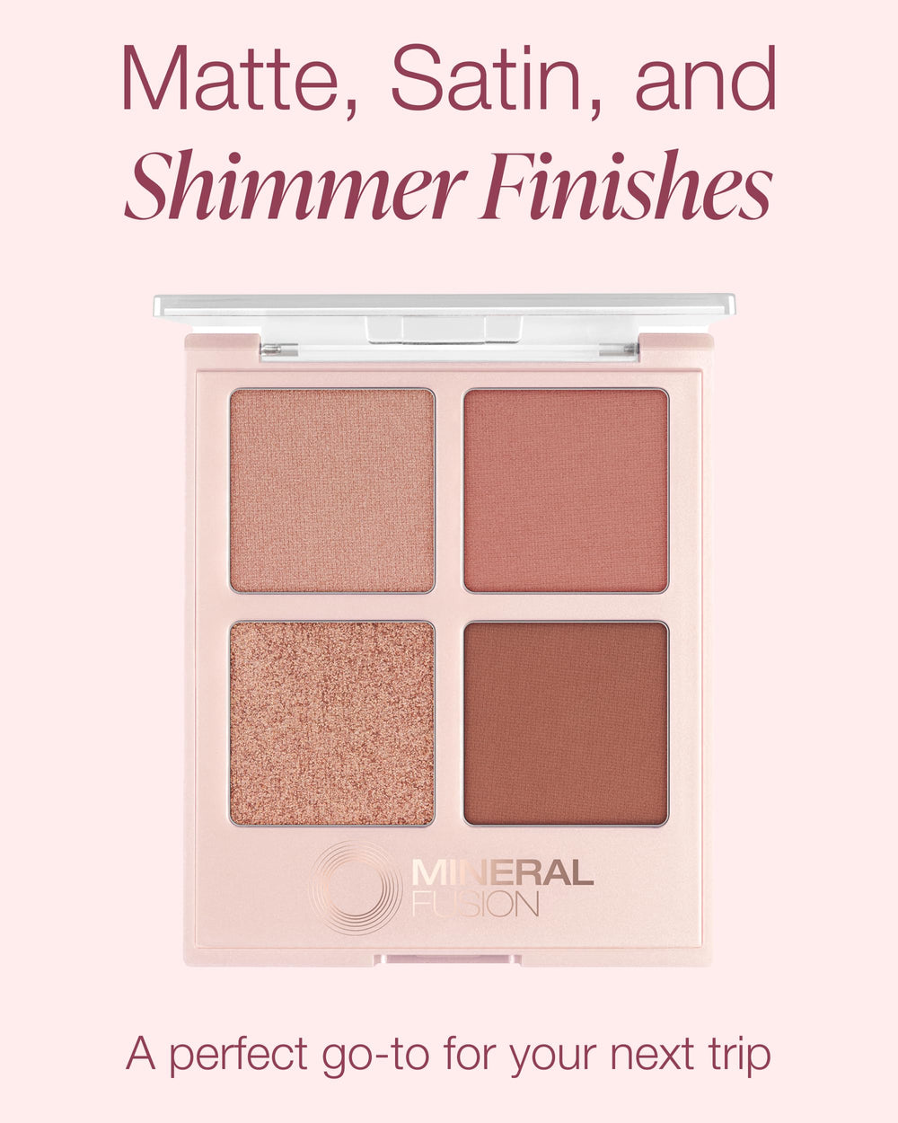Close-up of matte shade from Mineral Fusion Summer Vacation for crease definition