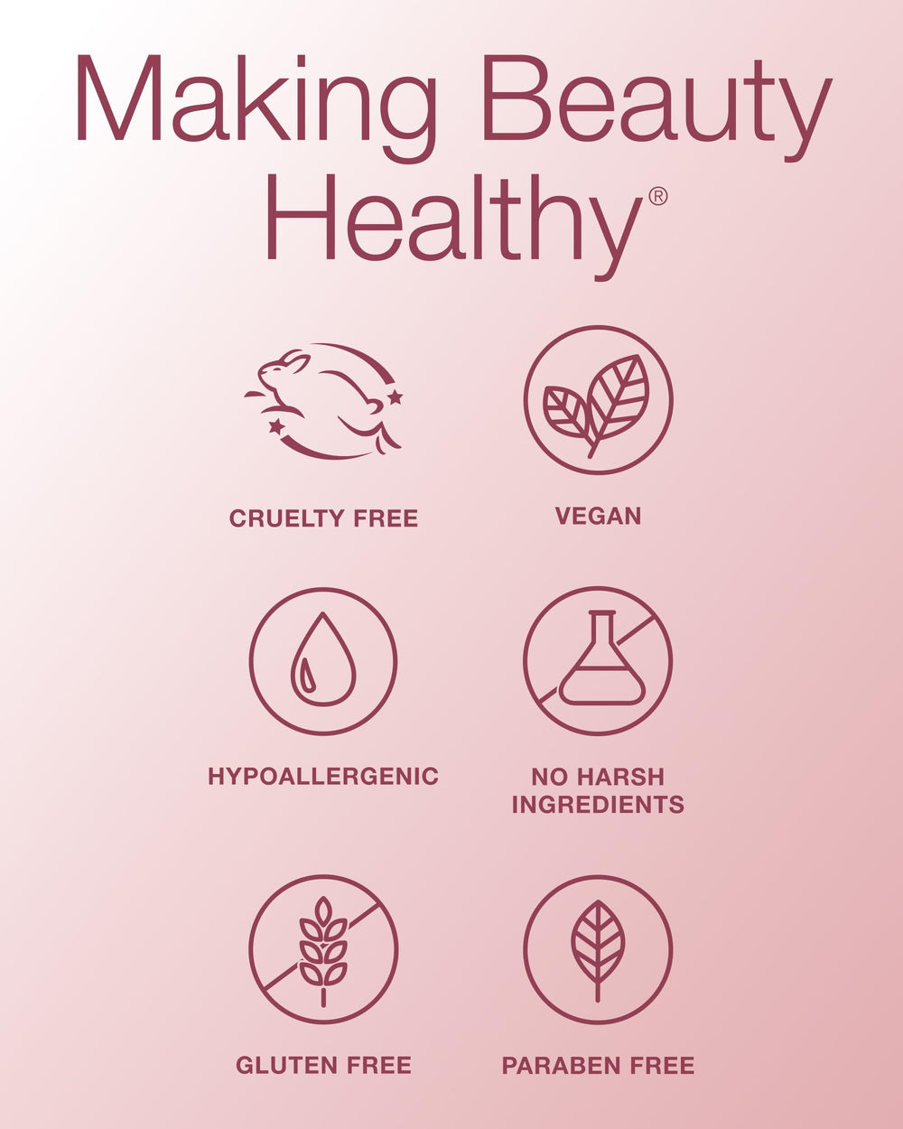 Mineral Fusion vegan cruelty-free seal signals ethical cosmetics choice.