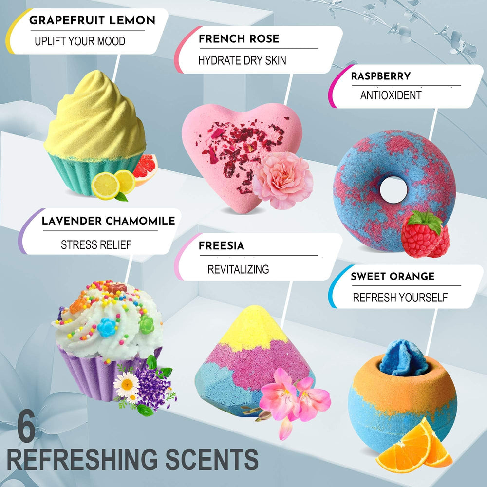 Mineral Me California bath bombs donut shape for playful spa moments