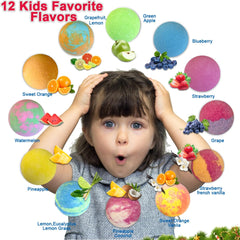 Mineral Me California cruelty-free, non-staining bath bombs safe for ages 3 and up.