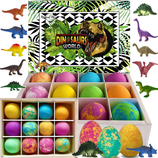 Mineral Me California dino egg bath bombs set for kids' bath time fun